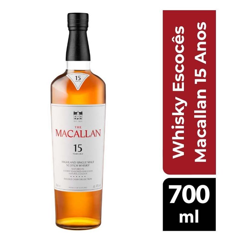 Whisky The Macallan Double Cask Single Malt 15 Anos Escocês 700ml